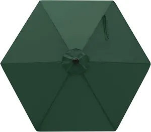 MASTERCANOPY Patio Umbrella 7.5 ft Replacement Canopy for 6 Ribs-Forset Green Canopy Only
