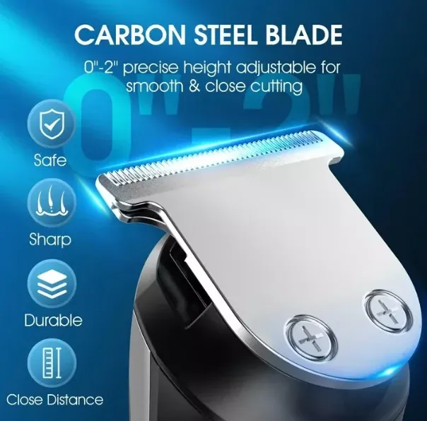 Men’s Body Hair Trimmer Cordless Electric Beard Clipper Groomer Kit