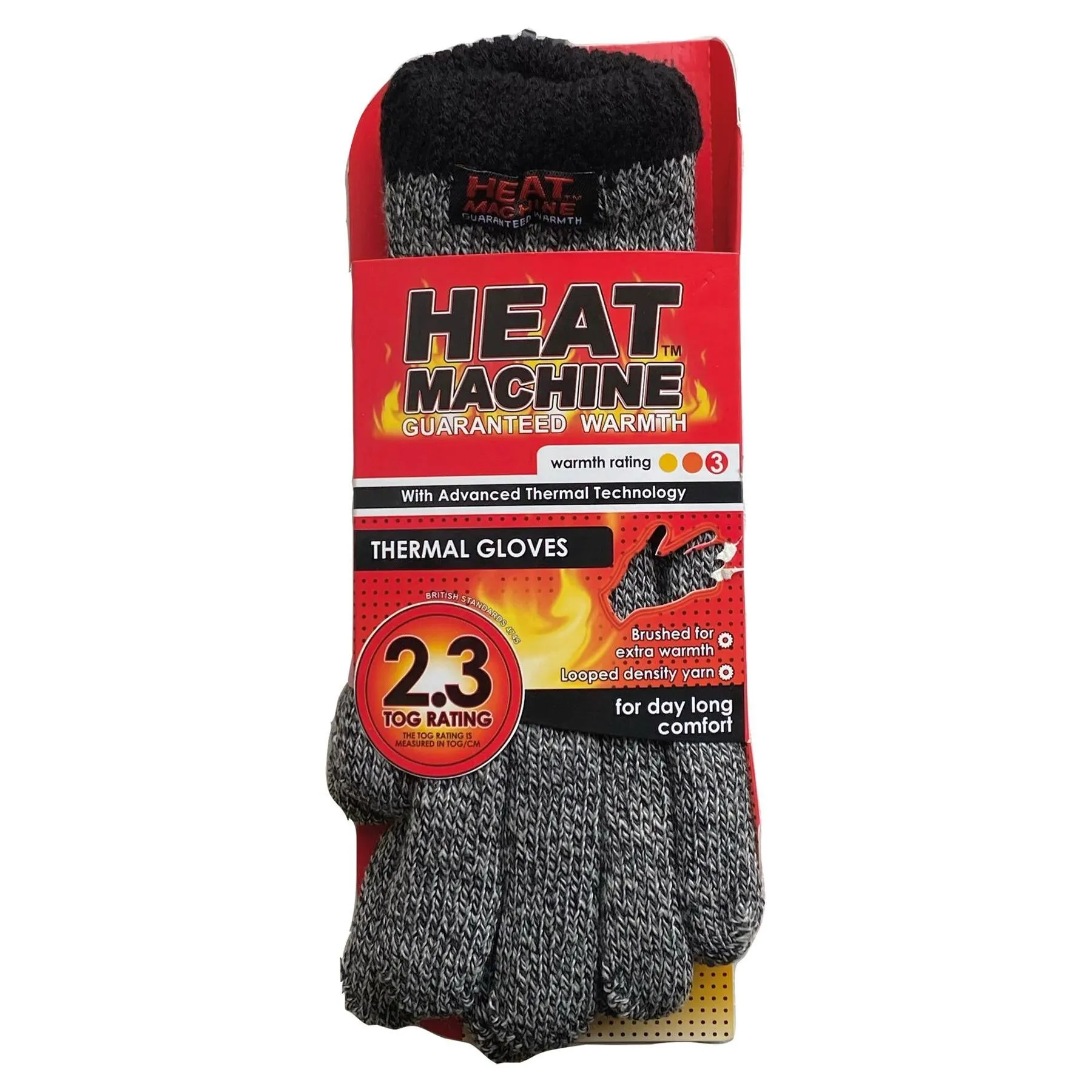 Mens grey marl thermal insulated gloves 2142