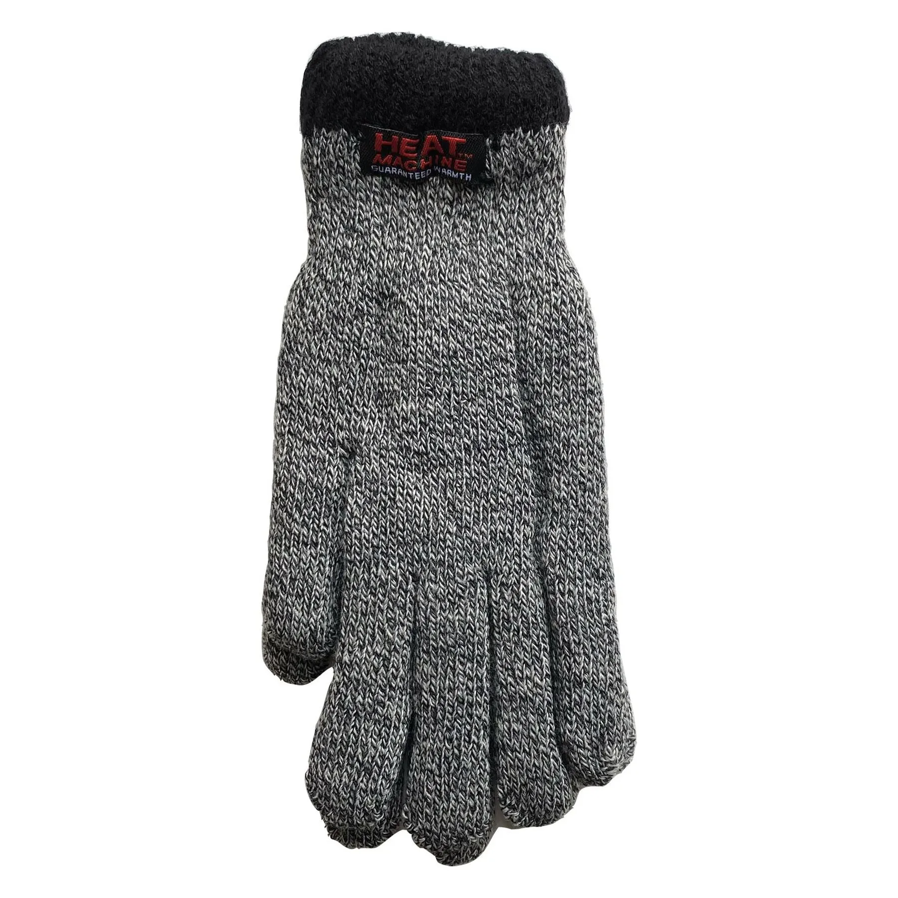 Mens grey marl thermal insulated gloves 2142