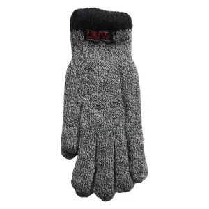 Mens grey marl thermal insulated gloves 2142