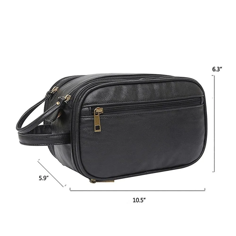 Men's Toiletry Bag Large Capacity Waterproof Pu Makeup Set With Dry Bag 25x15x