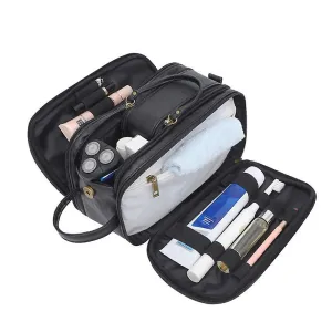Men's Toiletry Bag Large Capacity Waterproof Pu Makeup Set With Dry Bag 25x15x
