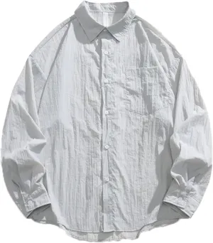 Men's UPF 50  UV Protection Shirt Long Sleeve Fishing Hiking Shirt Coat