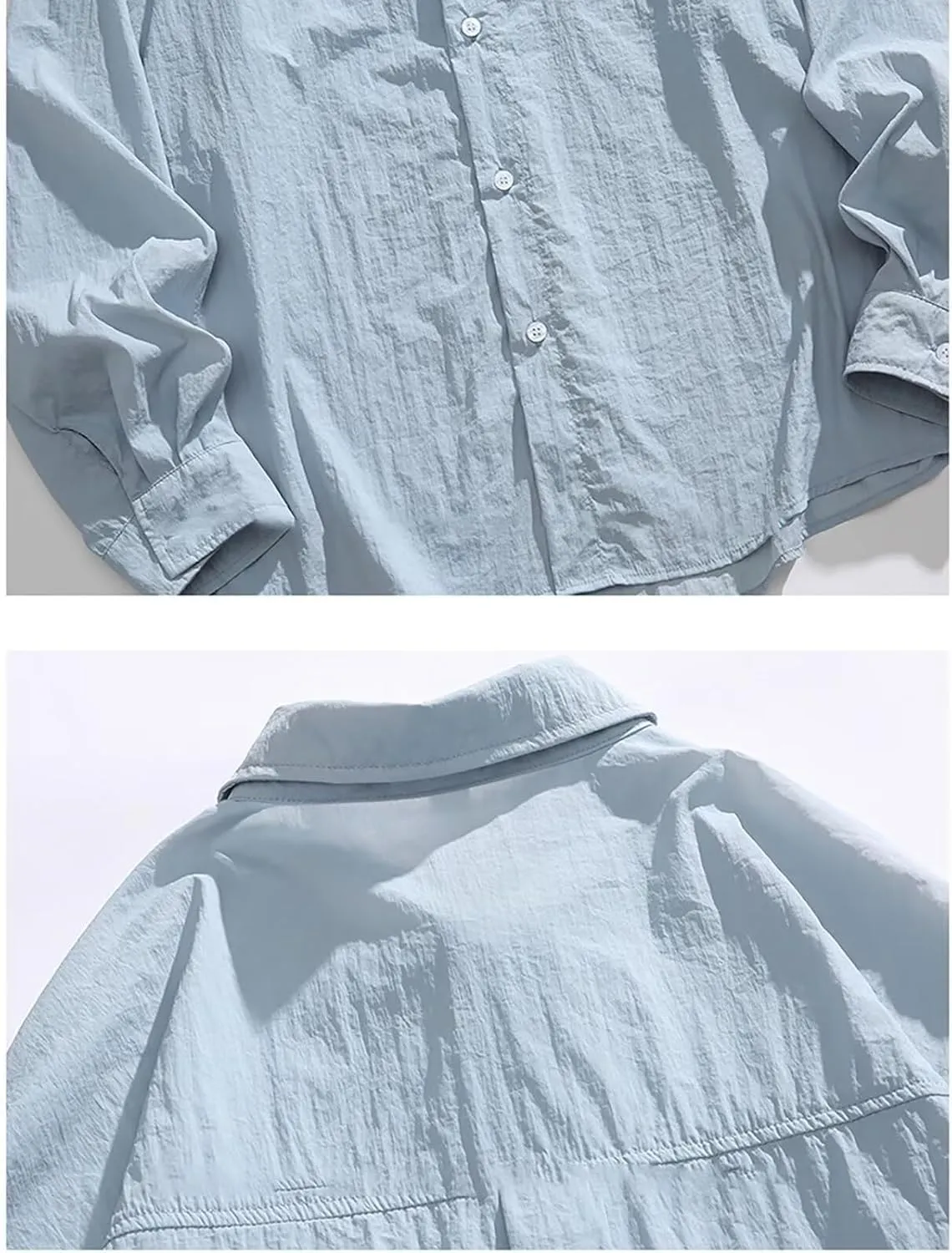 Men's UPF 50  UV Protection Shirt Long Sleeve Fishing Hiking Shirt Coat