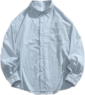 Men's UPF 50  UV Protection Shirt Long Sleeve Fishing Hiking Shirt Coat