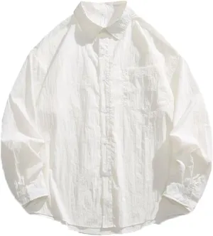 Men's UPF 50  UV Protection Shirt Long Sleeve Fishing Hiking Shirt Coat