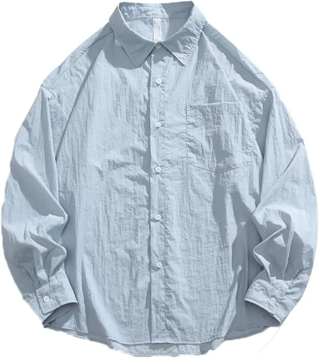 Men's UPF 50  UV Protection Shirt Long Sleeve Fishing Hiking Shirt Coat