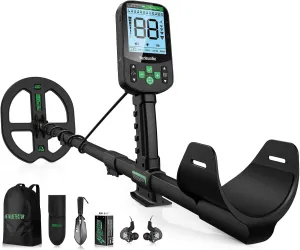 Metal Detector for Adults Professional - Waterproof, Gold Detector Underground with Pinpointer & All Metal Mode, Double-D Coil Metal Detector Kit for Beach, Detector De Metales Oro Y Plata