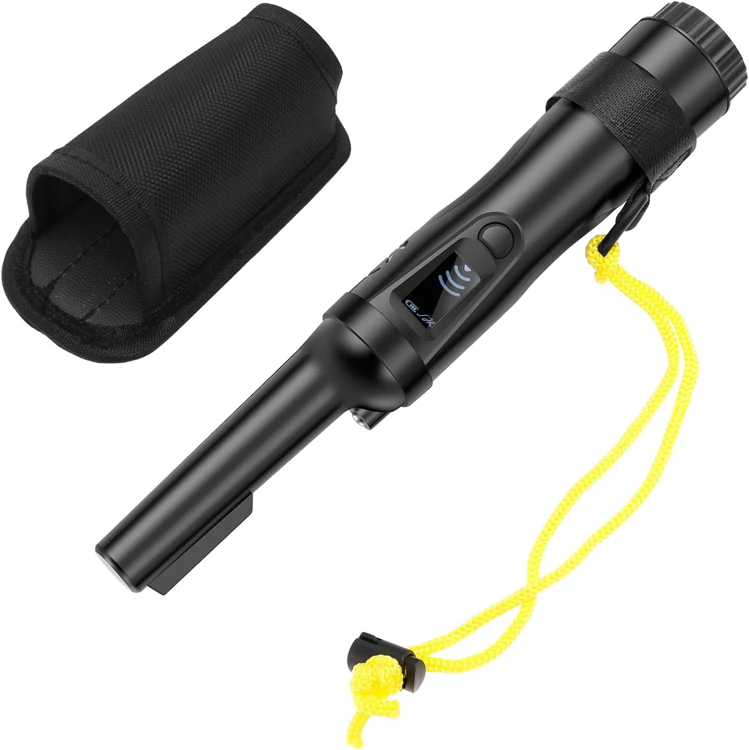 Metal Detector Pinpointer, Waterproof Handheld Pin Pointer Wand, 3 Modes Search Treasure Pinpointing Finder Probe with LCD Display for Adult, Kids Detecting Treasure Hunting(Black)