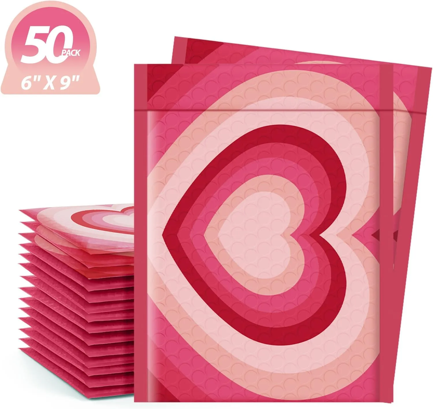 Metronic Bubble Mailers 6x10 Inch 50 Pack Usable Size 6x9", Cute Bubble Mailers Waterproof Padded Mailing Envelopes Bubble Padded for Shipping Gift, Jewelry,Makeup, Small Items