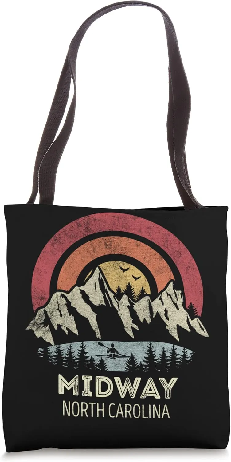 Midway North Carolina Mountain Sunset Sunrise Kayaking Tote Bag