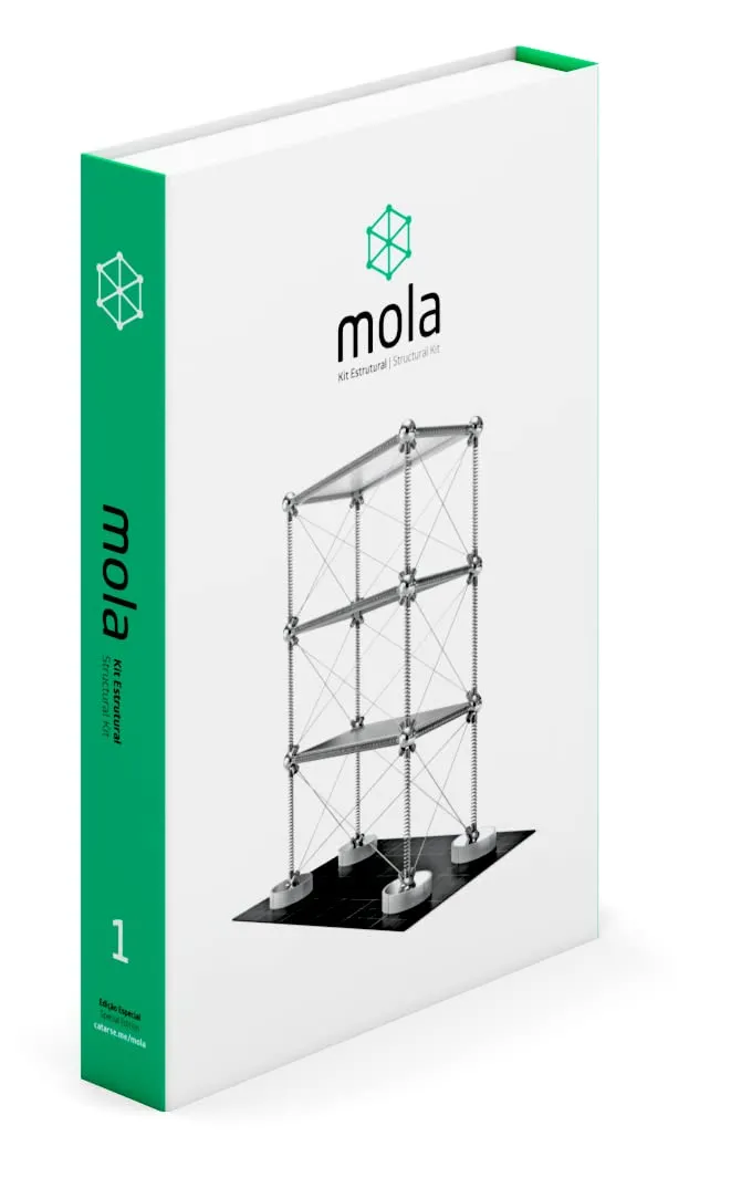 Mola Structural Kit 1 | Magnetic Modular Kit for Engineering and Architecture Education | 122 Pieces   Practical Guide