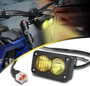 Motoparty Headlight Kit for Sur-Ron Segway X260, Yellow 6000-6500K Spot/Flood Light Pods Combo Kit, Dirtbike Lights Accessories, Bright Front Lamp （3 Inch, with Plug）