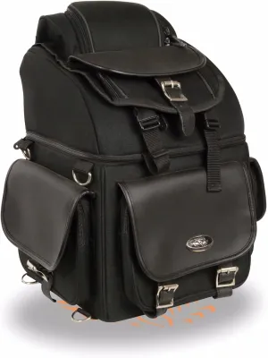 MOTORCYCLE LARGE TEXTILE BACK SEAT TRAVEL SISSY BAR BAG LUGGAGE WATERPROOF