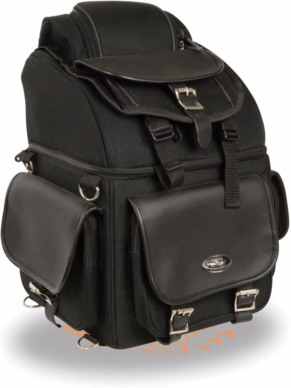 MOTORCYCLE LARGE TEXTILE BACK SEAT TRAVEL SISSY BAR BAG LUGGAGE WATERPROOF