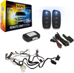 MPC Complete (2) 4-Button Extended Range 2-Way Remote Start Kit Compatible with Infiniti QX80 2014-2017 Push-to-Start - T-Harness - Firmware Preloaded - FlashLink Updater