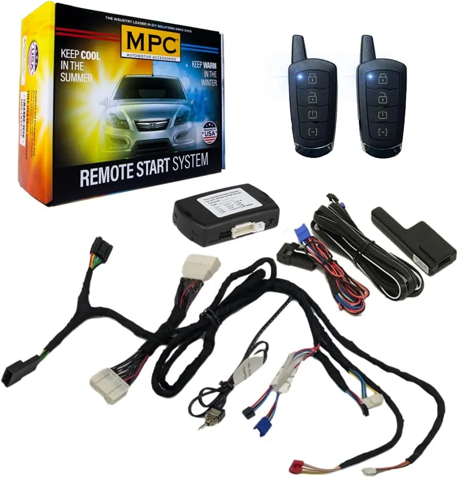 MPC Plug N Play Remote Starter Compatible with 2014-2020 Lexus IS350 |Gas| |Push to Start| with T-Harness - (2) Extended Range 4-Button 2-Way Remotes - Up to 1,500 ft - Firmware Preloaded
