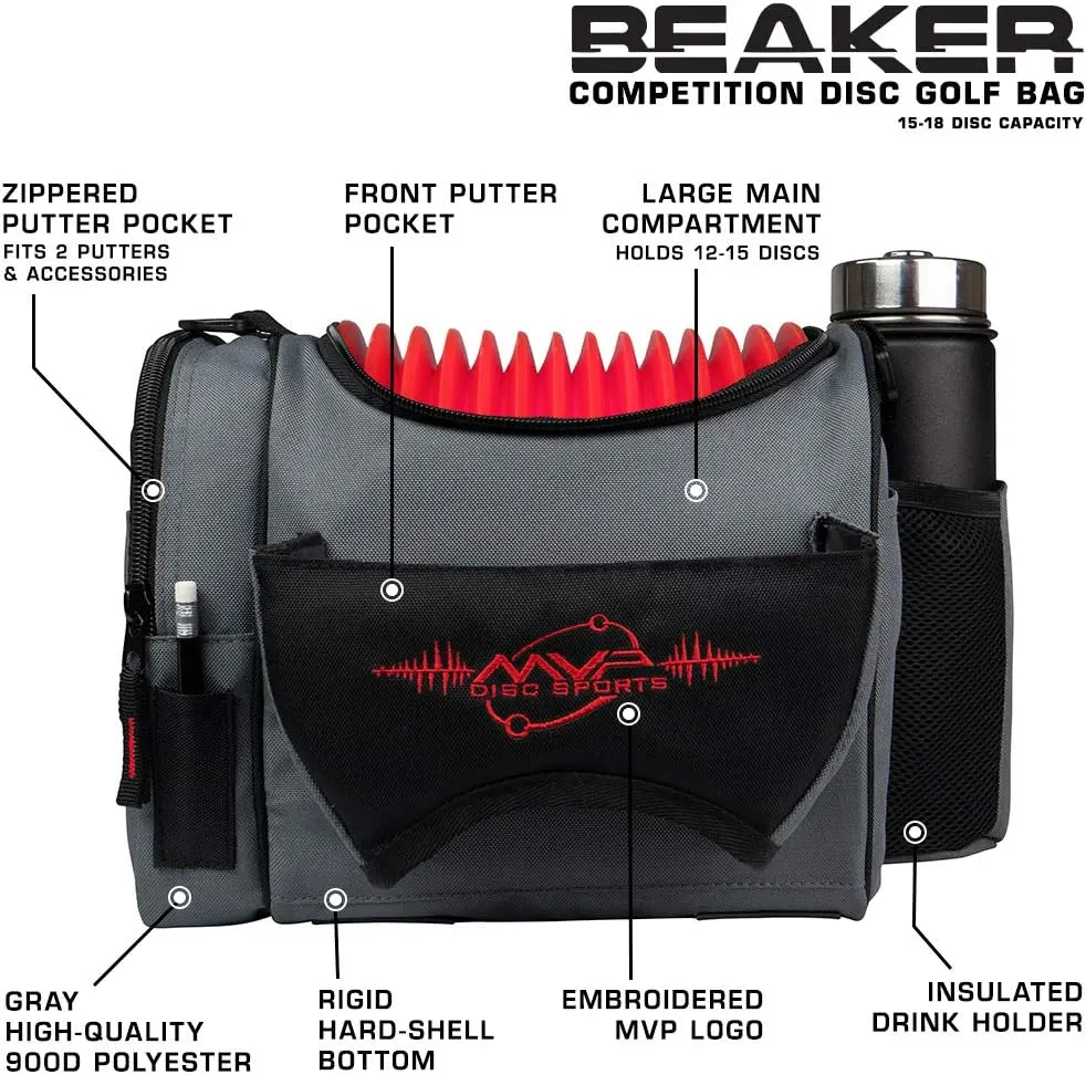 MVP Disc Sports Beaker Competition Disc Golf Bag (Choose Your Favorite Color)
