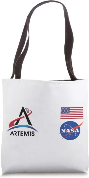 NASA Worm Dragon Spacecraft Crew-1 USA Tote Bag