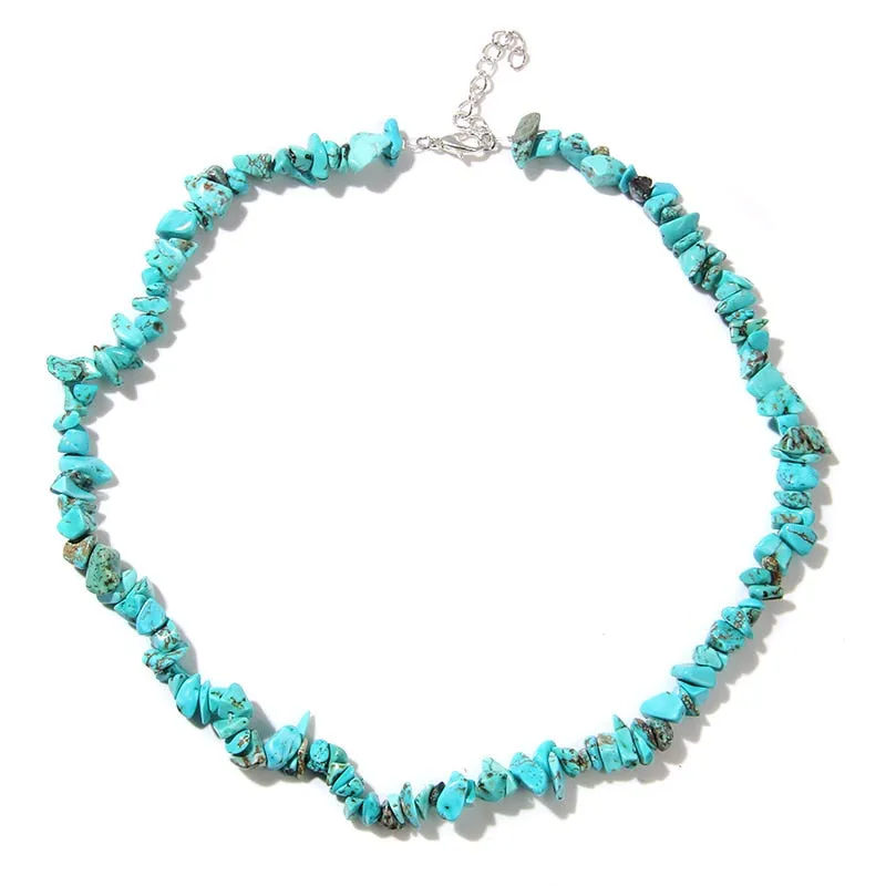 Natural Chip Stone Beads Necklaces For Women