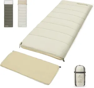 Naturehike 0 Degree Camping Sleeping Bag, Spliceable Double Sleeping Bag for Adults, Hollow Cotton Lightweight Waterproof Sleep Bag for Cold&Warm Weather