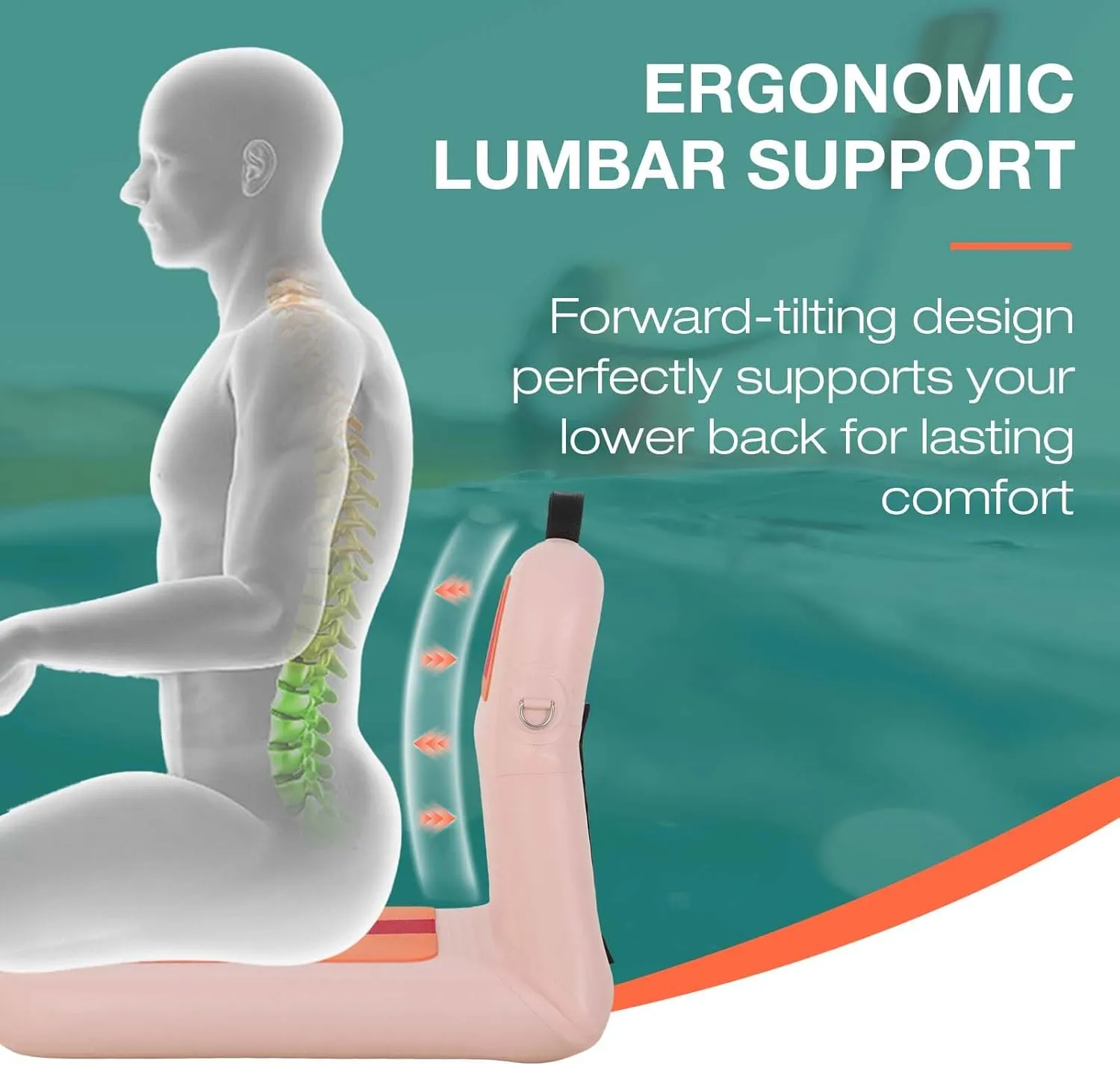 Niphean Inflatable Kayak Seat with Back Support, Sturdy Paddle Board Seat for Inflatable Boards, Canoe Seat, Boat Seat, SUP Seat, Supportive Kayak Seats with Back Support for Versatile Use
