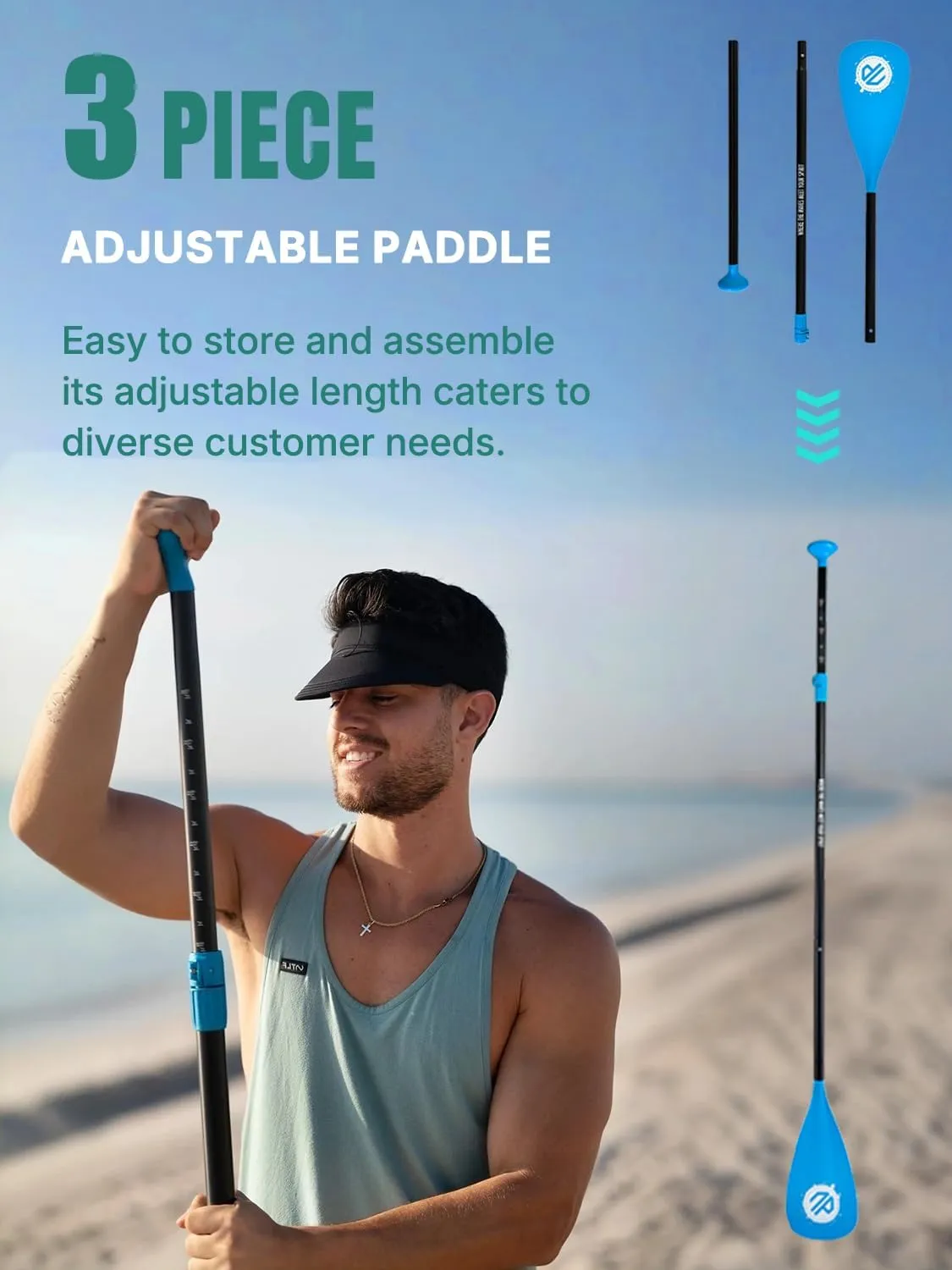 Niphean Inflatable Stand Up Paddle Board with SUP Accessories, Anti-Slip EVA Deck, 10’6’’ Inflatable Paddle Boards for Adults & Youth of All Skill Levels
