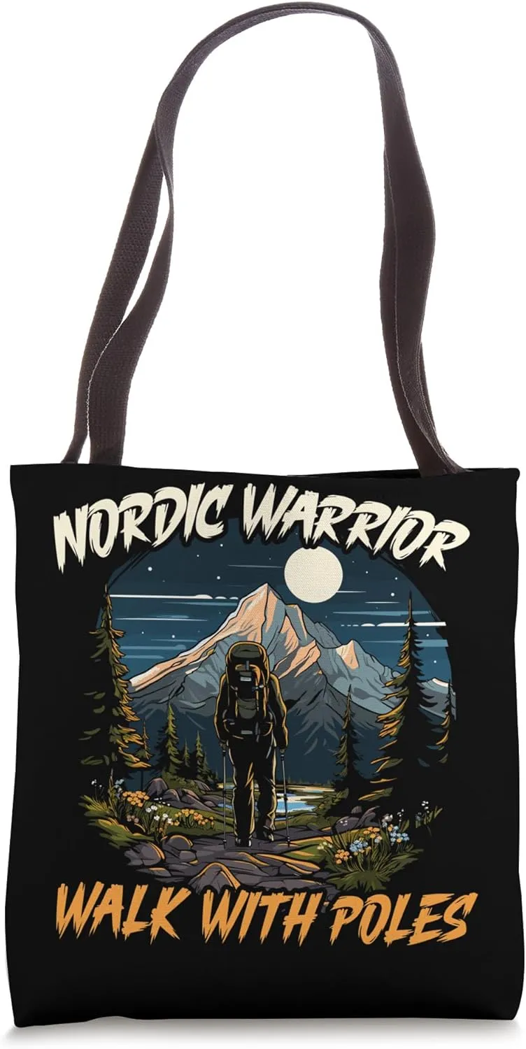 Nordic Walking Lover Endurance Cardio Fitness Nordic Walker Tote Bag