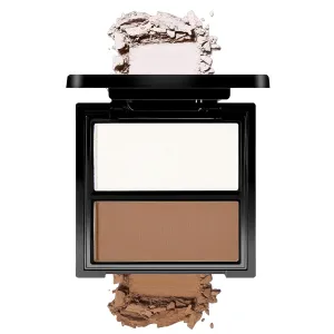 Novo 2-in-1 Contour & Highlighter Palette - Silky Smooth Texture, Long-lasting, Fade-proof, Easy to Blend, Enhances Radiance, Perfect for Flawless Makeup (3# Chocolate Cream Topping, Net Weight: 8g)
