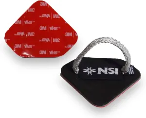 NSI® Rubber Plate w/Cord Loop Kit for Kayak SUP Canoe RV Boat Fishing Rigging Sailing Camping Hardware Accessories Safety Deck Loop Mounting Tie Down Kit Gear Storage Attachment Point