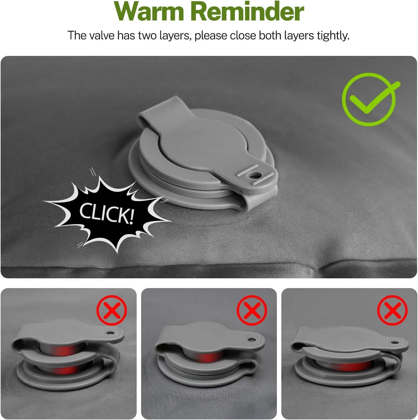 OGERY Sleeping Pad for Camping, 6" Extra-Thick Reinforced Camping Sleeping Pad with Pillows & Built-in Foot Pump, Ultralight Self Inflating Air Mattress Mat for Tent Hiking Essentials Gear