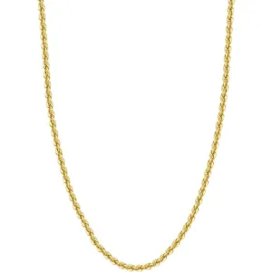 Olas d'Oro - 14K Yellow Gold 5.10mm Light Rope Chain Necklace with Lobster Lock - 24" - 11.25 grams