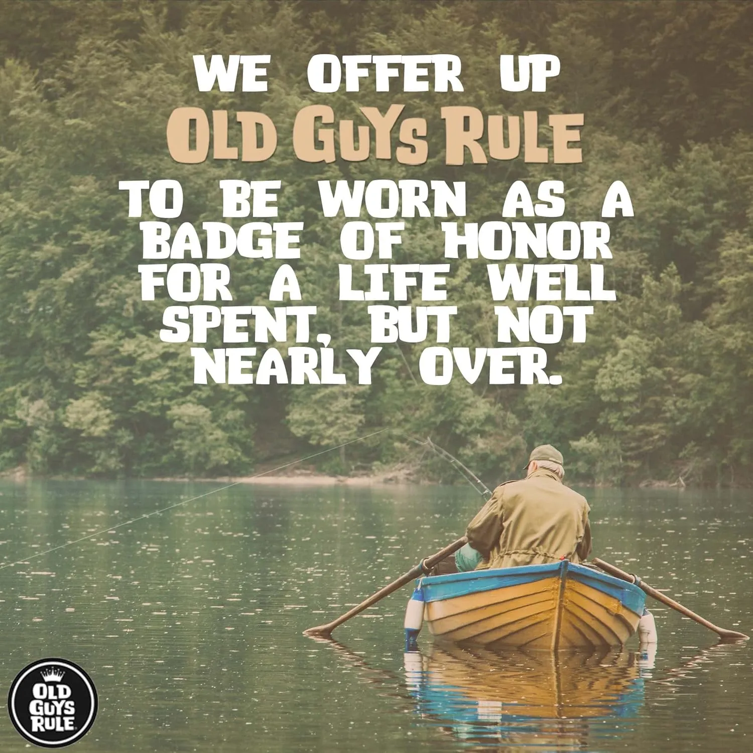 OLD GUYS RULE Men's UPF 50  Sun Protection Long Sleeve Fishing Shirt, Still Hookin' Up - Funny Father's Day, Birthday Gift