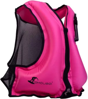 OMOUBOI Inflatable Snorkel Vest Kayak Swim Vest for Adults Snorkel Vests Inflatable Buoyancy Jacket Portable Diving Jackets Swimming Vests for Snorkeling Water Sports Beginner Adults-Only (96-220 lbs)