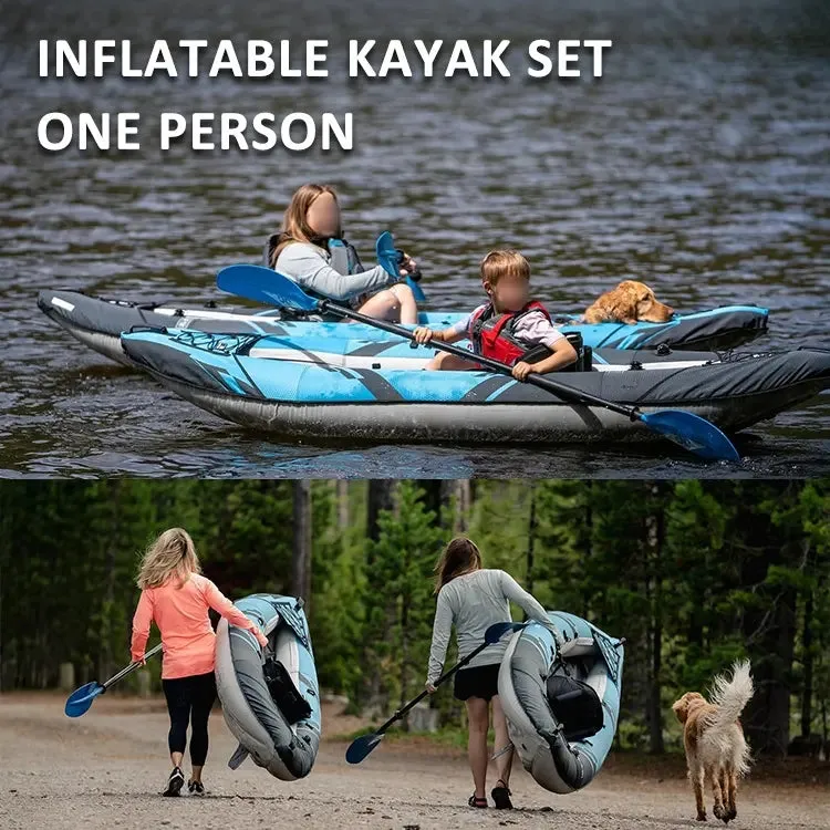 One Person Inflatable Kayak with Paddle & Pump