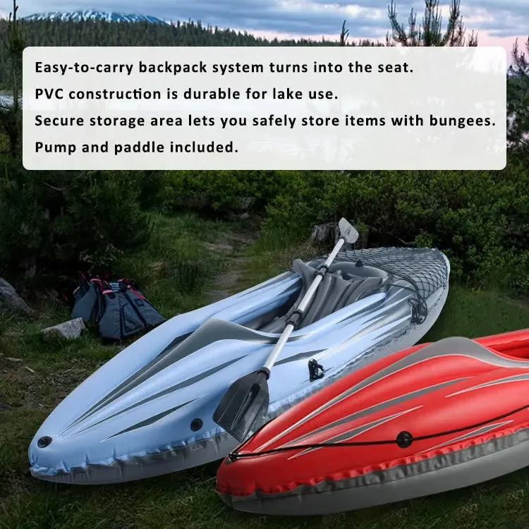 One Person Inflatable Kayak with Paddle & Pump