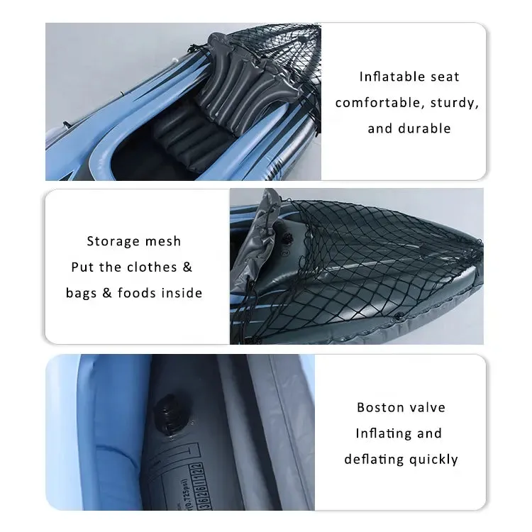 One Person Inflatable Kayak with Paddle & Pump