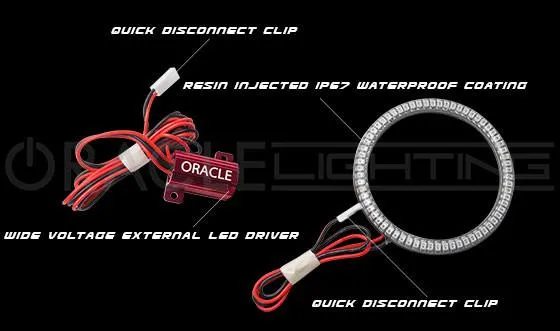 ORACLE Lighting 2020-2025 Jeep Gladiator JT LED Headlight Surface Mount Halo Kit
