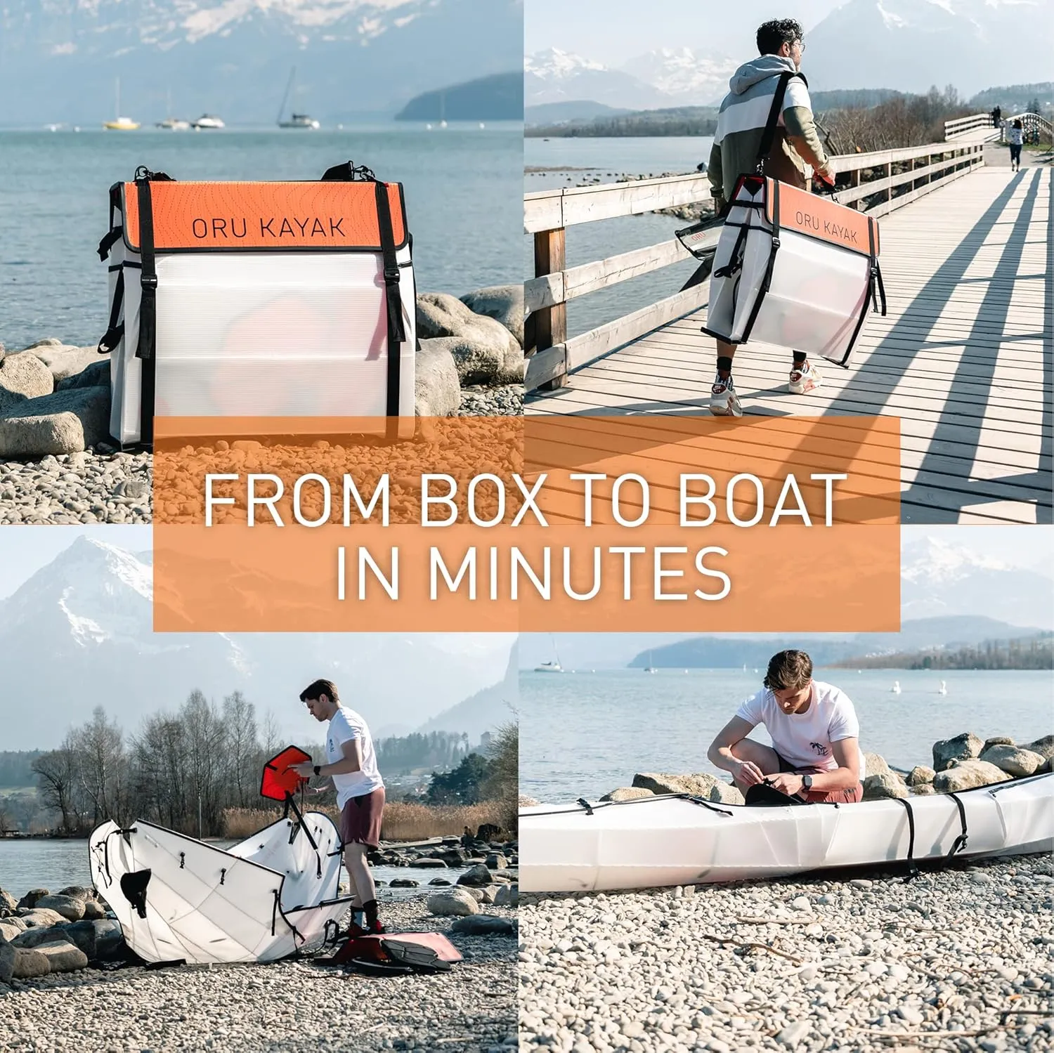 Oru Kayak Foldable Kayak Haven TT | for 1 or 2 People - Stable, Durable, Lightweight - Lake and River Kayaks - Beginner, Intermediate - Size (Unfolded)