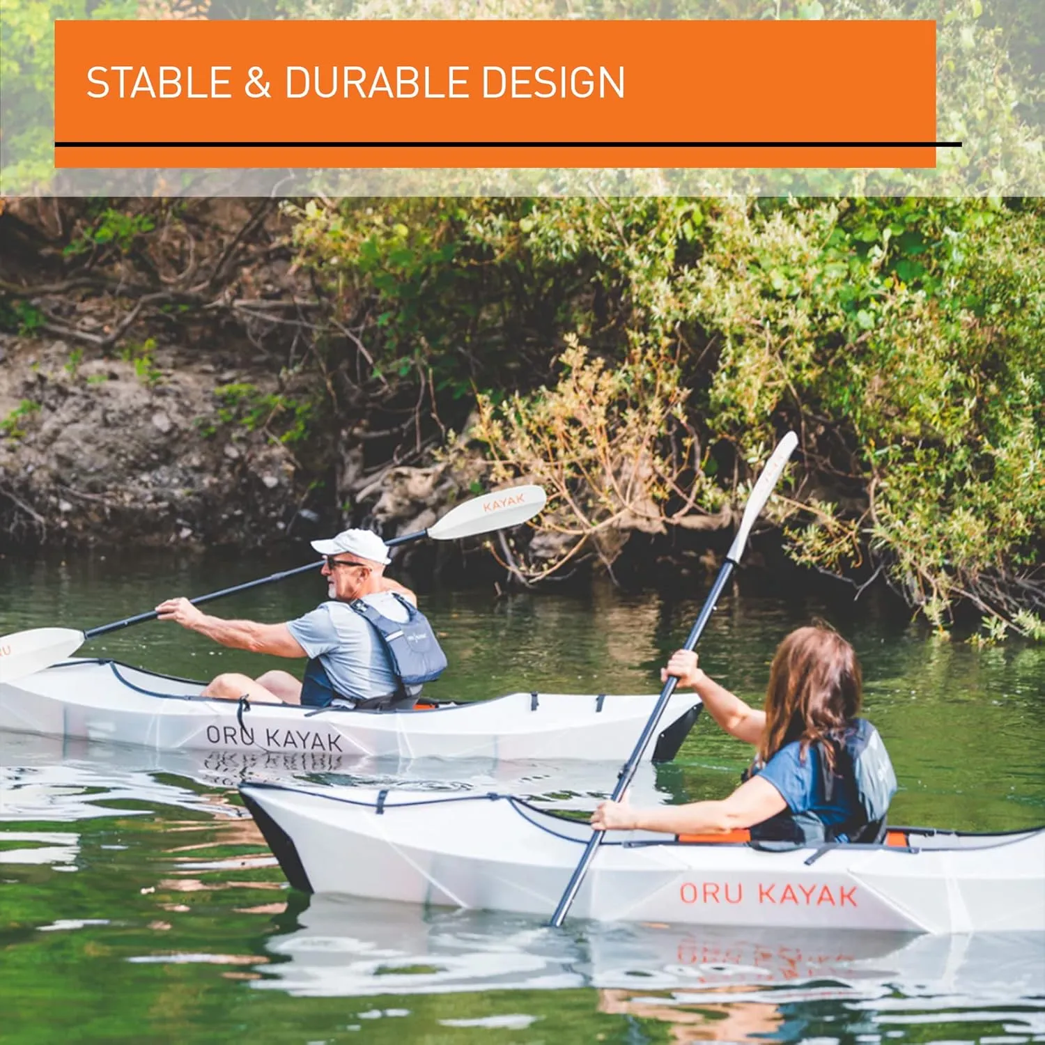 Oru Kayak Foldable Kayak Inlet | Stable, Durable, Lightweight - Lake and River Kayaks - Beginner, Intermediate - Size (Unfolded)
