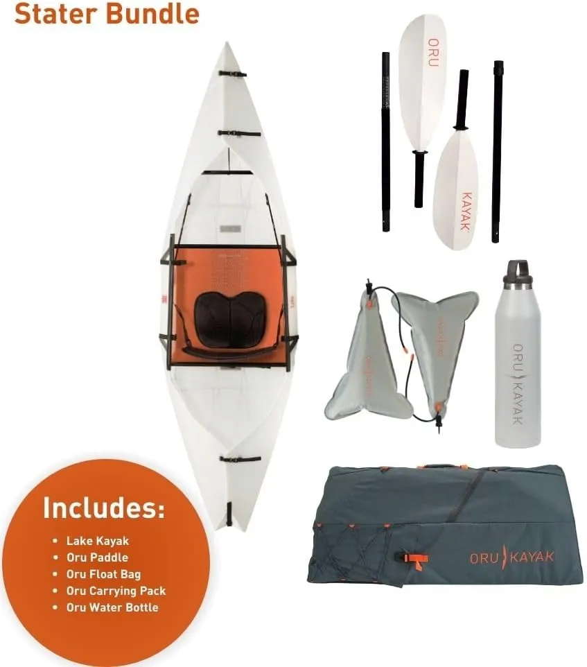 Oru Kayak Foldable Kayak Lake Sport | Lightweight, Portable & Stable - Lake and River Kayaks - Beginner, Intermediate