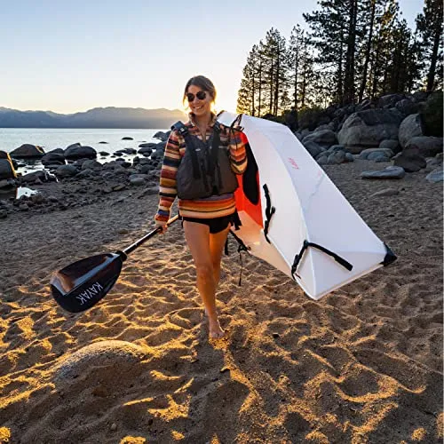 Oru Kayak Lake Starter Bundle | Incl. Foldable Kayak, Paddle, Pack, Float Bags, Bottle - Lightweight, Portable - Lake & River Kayak - Beginner, Intermediate - Kayak Size: 9 x 32 in, 17Lbs