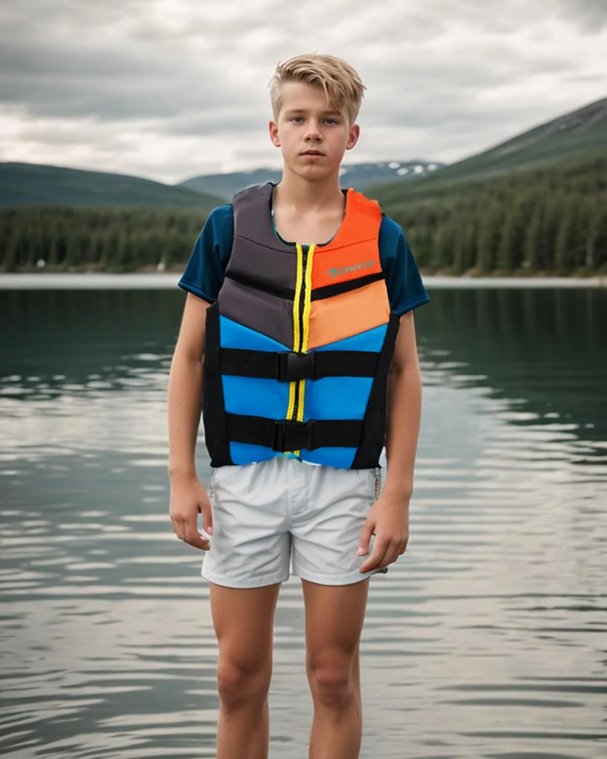 Owntop Swim Vest Youth Kids | Lightweight & Quick-Dry | Adjustable Buckles & Zipper | Kayak, Swimming Training, Boating - Watersports | Fit for 50-125 lbs
