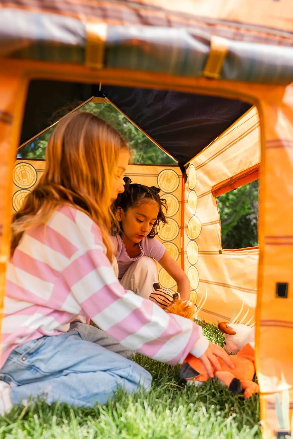 Pacific Play Tents 61804 Kids Hunt'n Cabin Tent Playhouse, 39" x 27" x 43", Brown