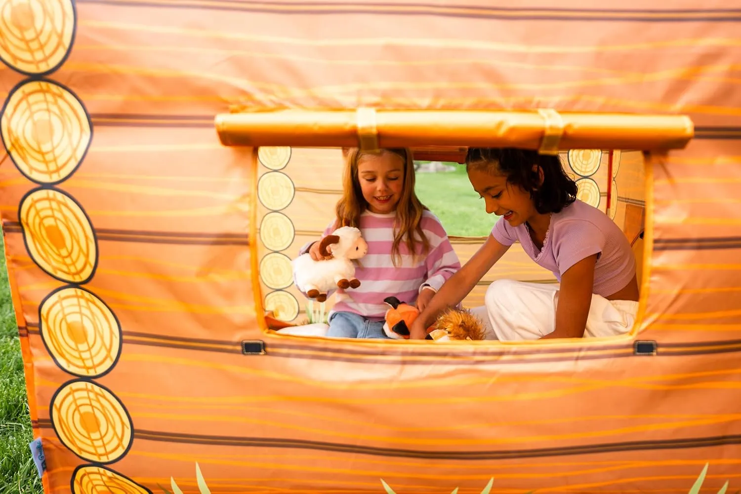 Pacific Play Tents 61804 Kids Hunt'n Cabin Tent Playhouse, 39" x 27" x 43", Brown