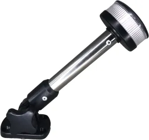 Pactrade Marine Boat Fold Down Stern Light Anchor Light All Round White LED Marine Adjustable Pole USCG 2 NM For Yacht Pontoon and Fishing Boat 12 Volts 8 Inches