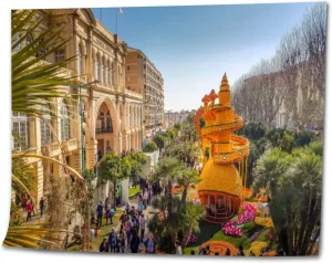 Paint by Numbers Kit for Adults Beginner Art lemons oranges famous Lemon Festival Fete du Citron Menton France DIY Painting by Numbers on Canvas Acrylic Oil Painting for Home Decor Gifts 16"x20"