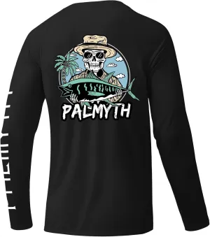 Palmyth Fishing Shirts for Men Long Sleeve UPF 50  T Shirt Sun Protection Tee