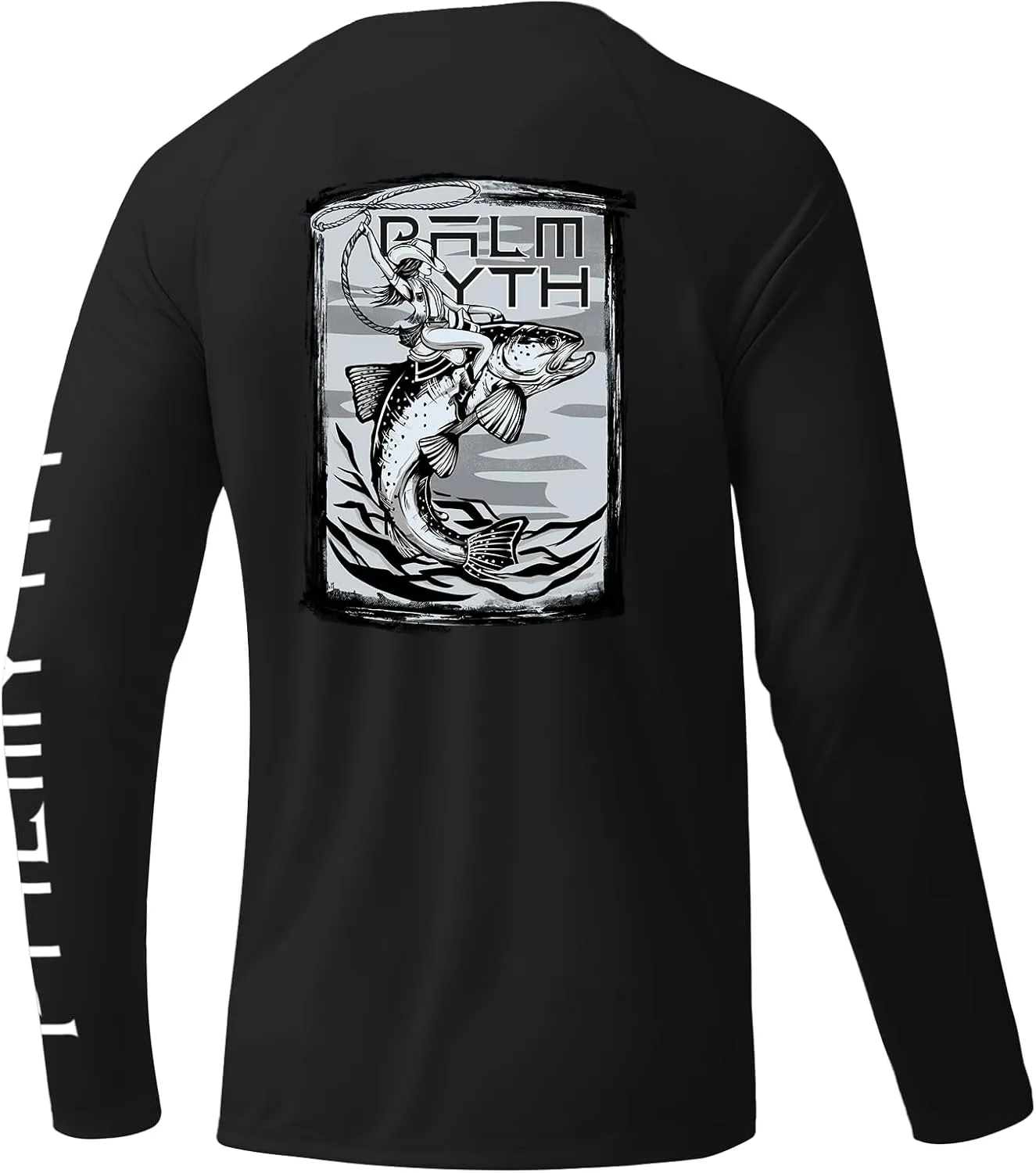 Palmyth Fishing Shirts for Men Long Sleeve UPF 50  T Shirt Sun Protection Tee
